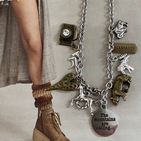 ARTISAN CRAFTED "The Mountains are Calling" Nine Charm Necklace is NWOT! - Picture 7 of 7